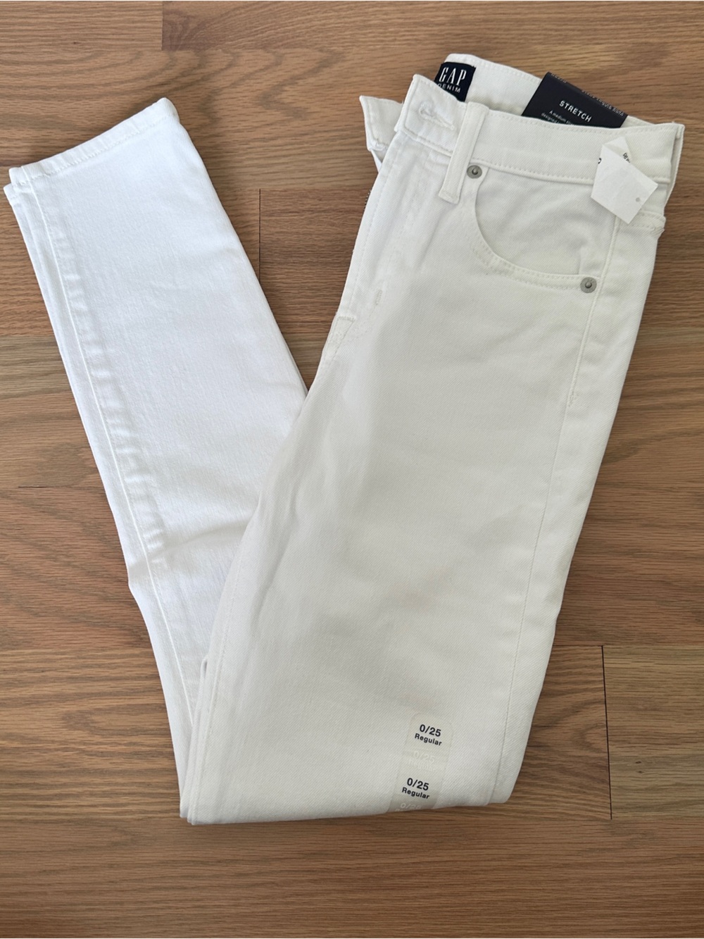 White High Rise Skinny Ankle Jeans